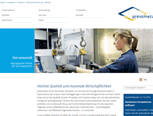 Tablet Screenshot of pressmetall.de
